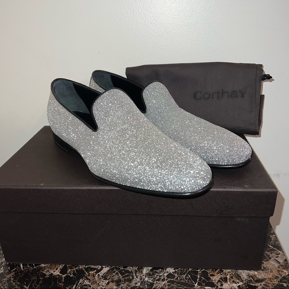 Corthay
Oscar Glitter Leather Slip-On Shoes main image 6